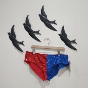 Hot Topic Suicide Squad Harley Quinn Sequin Shorts, BNWT, Size 2XL